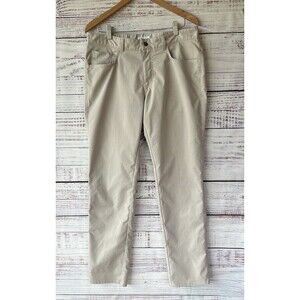 Peter Millar Pants Men's 34x32 Beige Flat Front Classic Chino
